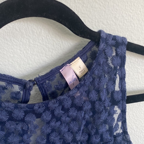 Navy Tulle Dress - Picture 2 of 4